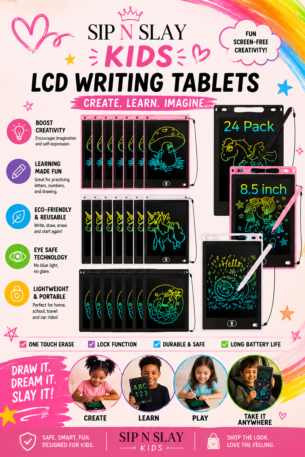 Kids LCD Writing Tablet-Draw & Create