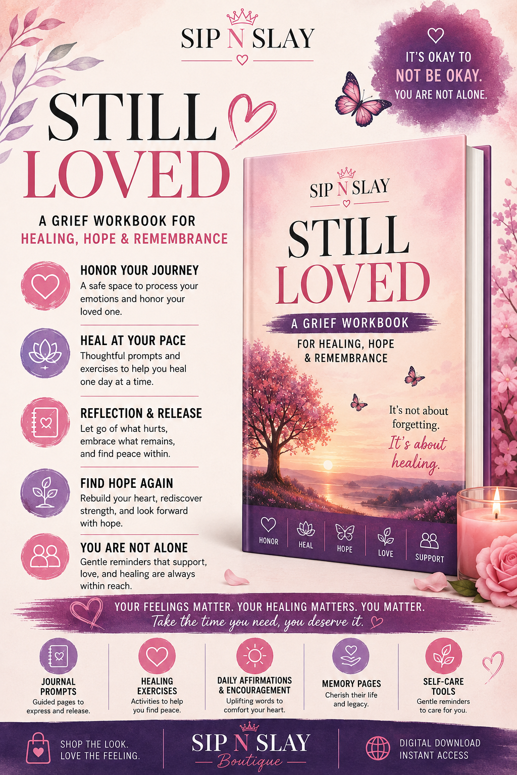 Still Loved: A Grief Workbook for Healing Reflection & Remembering